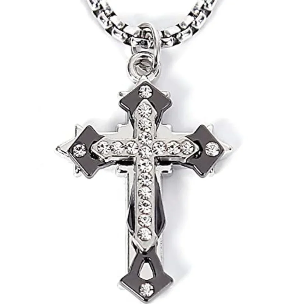 Cross Silver Chain